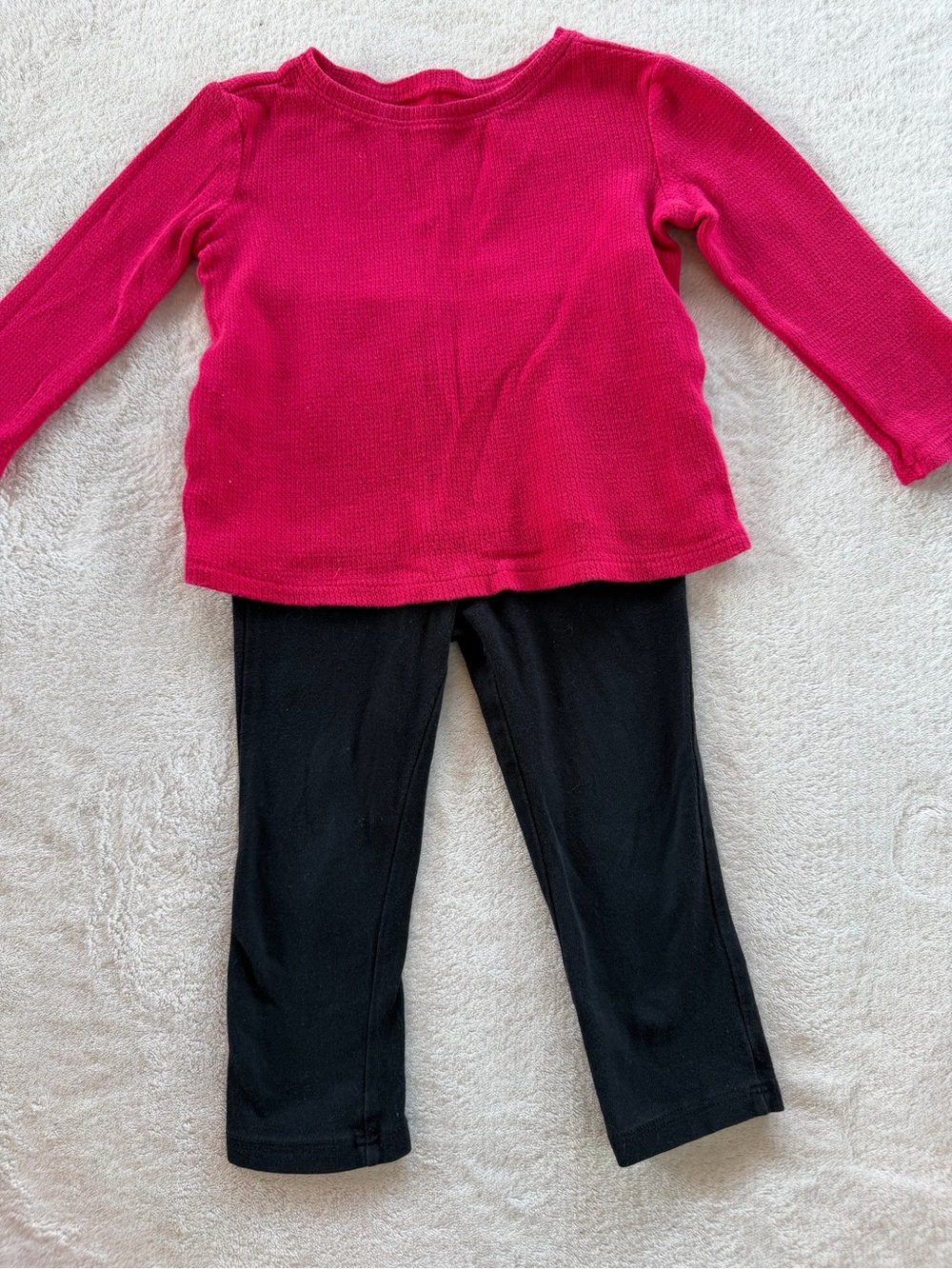 Old Navy Bright Pink Ribbed Knit Top Size 18-24M